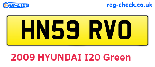 HN59RVO are the vehicle registration plates.