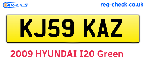 KJ59KAZ are the vehicle registration plates.