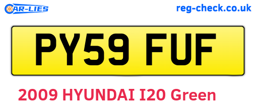 PY59FUF are the vehicle registration plates.