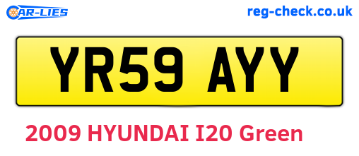 YR59AYY are the vehicle registration plates.