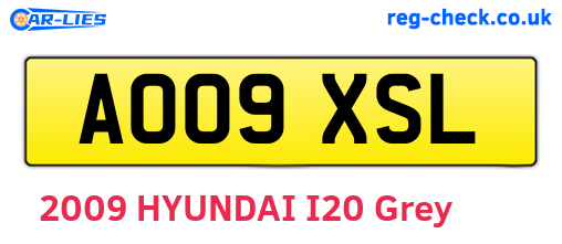 AO09XSL are the vehicle registration plates.