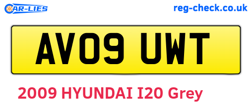 AV09UWT are the vehicle registration plates.