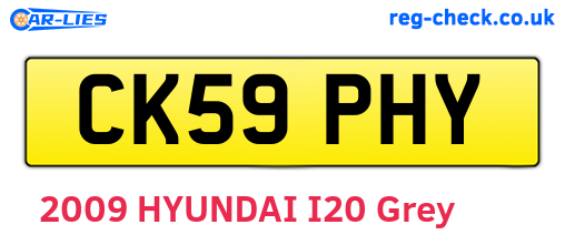 CK59PHY are the vehicle registration plates.