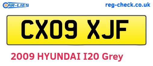 CX09XJF are the vehicle registration plates.