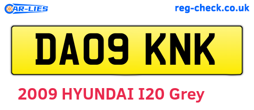 DA09KNK are the vehicle registration plates.