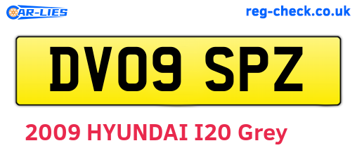DV09SPZ are the vehicle registration plates.