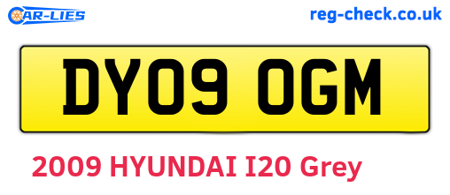 DY09OGM are the vehicle registration plates.
