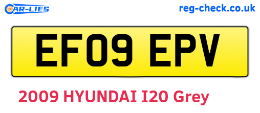 EF09EPV are the vehicle registration plates.