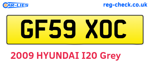 GF59XOC are the vehicle registration plates.