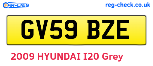 GV59BZE are the vehicle registration plates.
