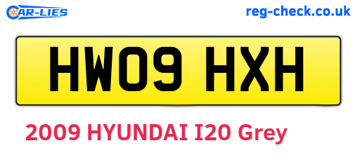 HW09HXH are the vehicle registration plates.
