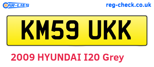KM59UKK are the vehicle registration plates.