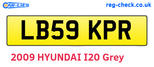 LB59KPR are the vehicle registration plates.