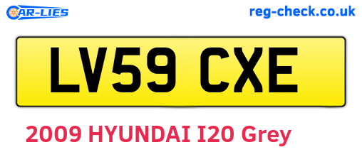 LV59CXE are the vehicle registration plates.