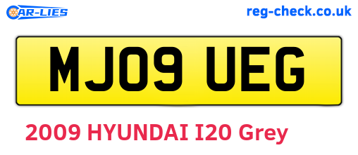 MJ09UEG are the vehicle registration plates.