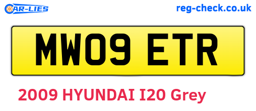 MW09ETR are the vehicle registration plates.