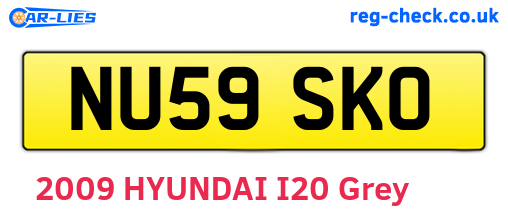 NU59SKO are the vehicle registration plates.
