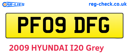 PF09DFG are the vehicle registration plates.