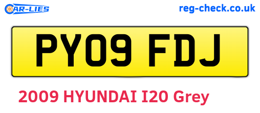 PY09FDJ are the vehicle registration plates.