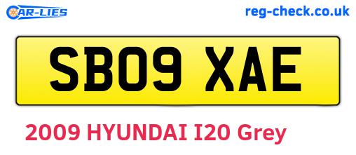 SB09XAE are the vehicle registration plates.