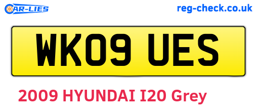 WK09UES are the vehicle registration plates.