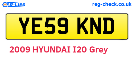 YE59KND are the vehicle registration plates.