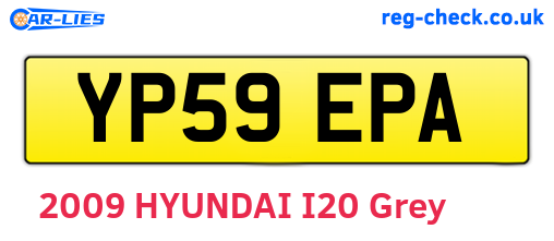 YP59EPA are the vehicle registration plates.