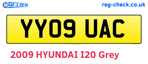YY09UAC are the vehicle registration plates.