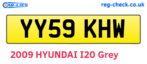 YY59KHW are the vehicle registration plates.