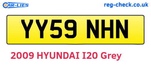 YY59NHN are the vehicle registration plates.