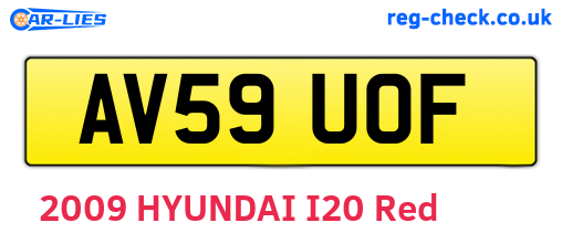 AV59UOF are the vehicle registration plates.