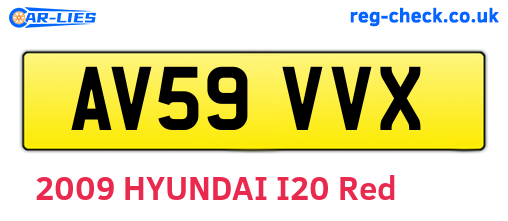 AV59VVX are the vehicle registration plates.