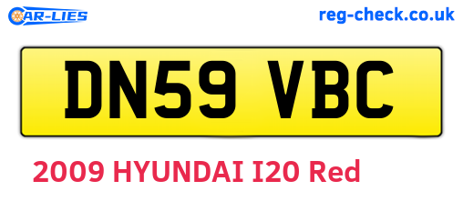 DN59VBC are the vehicle registration plates.