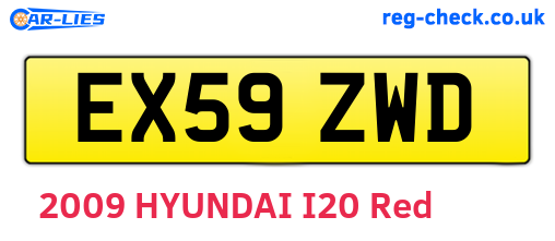 EX59ZWD are the vehicle registration plates.