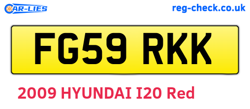 FG59RKK are the vehicle registration plates.