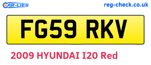 FG59RKV are the vehicle registration plates.