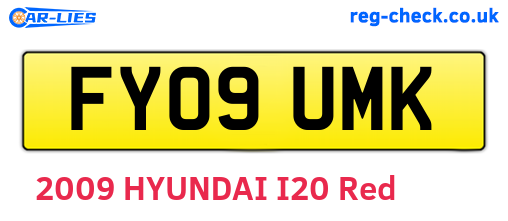 FY09UMK are the vehicle registration plates.