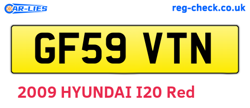 GF59VTN are the vehicle registration plates.