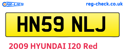 HN59NLJ are the vehicle registration plates.