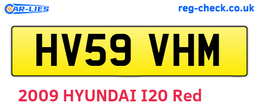 HV59VHM are the vehicle registration plates.