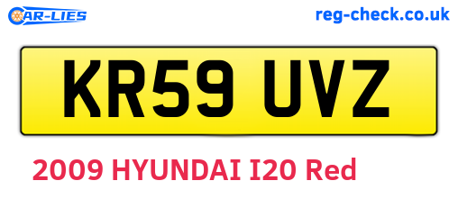 KR59UVZ are the vehicle registration plates.