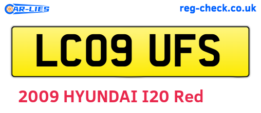 LC09UFS are the vehicle registration plates.