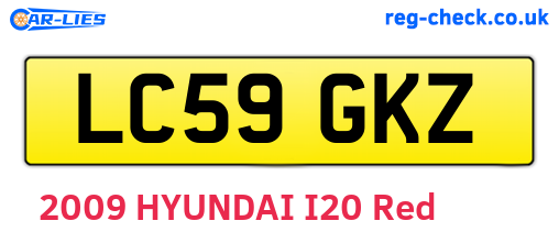 LC59GKZ are the vehicle registration plates.