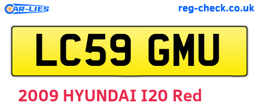 LC59GMU are the vehicle registration plates.