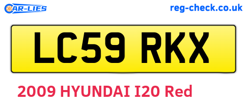 LC59RKX are the vehicle registration plates.