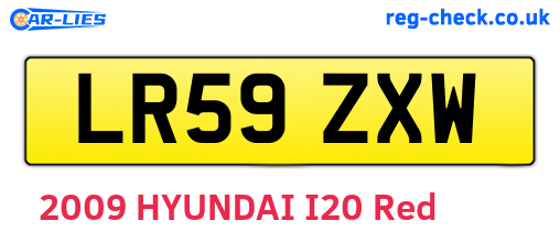 LR59ZXW are the vehicle registration plates.