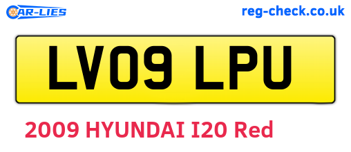 LV09LPU are the vehicle registration plates.