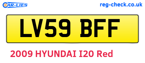 LV59BFF are the vehicle registration plates.