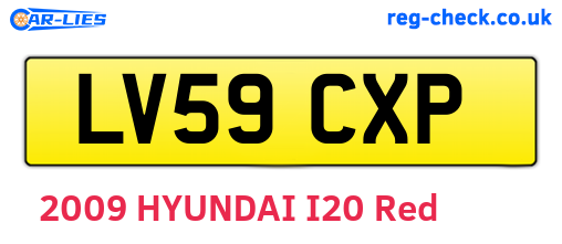 LV59CXP are the vehicle registration plates.