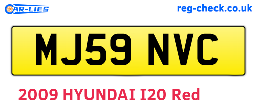 MJ59NVC are the vehicle registration plates.